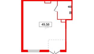 Помещение в ЖК Аквилон Янино, 49.55 м², 1 этаж