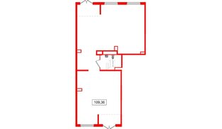 Помещение в ЖК Аквилон Янино, 109.35 м², 1 этаж