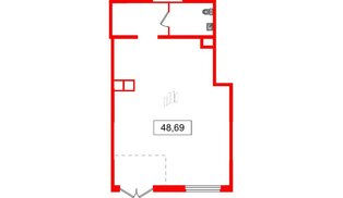 Помещение в ЖК Аквилон Янино, 48.68 м², 1 этаж