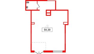 Помещение в ЖК Аквилон Янино, 54.39 м², 1 этаж