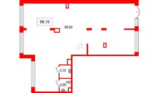 Помещение в ЖК Солнечный город. Резиденции, 98.1 м², 1 этаж