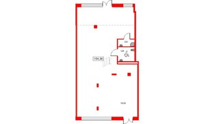 Помещение в ЖК ID Светлановский, 154.36 м², 1 этаж