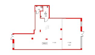 Помещение в ЖК ID Светлановский, 185.01 м², 1 этаж