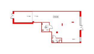 Помещение в ЖК ID Светлановский, 135.38 м², 1 этаж