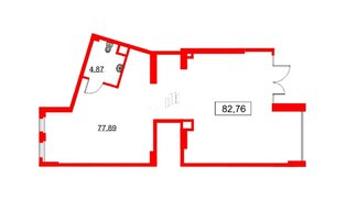 Помещение в ЖК Glorax Premium Василеостровский, 82.76 м², 1 этаж