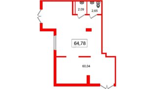 Помещение в ЖК Югтаун, 64.78 м², 1 этаж