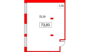 Помещение в ЖК Glorax Premium Василеостровский, 73.93 м², 4 этаж