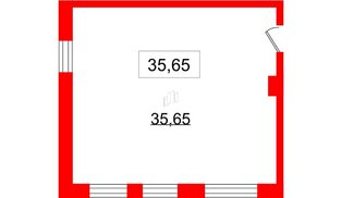 Помещение в ЖК ID Политех, 35.65 м², 2 этаж