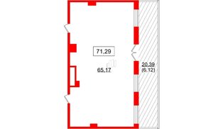 Помещение в ЖК ID Политех, 71.29 м², 2 этаж