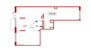 Помещение в ЖК Аквилон All in 3.0, 103.99 м², 1 этаж