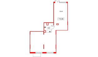 Помещение в ЖК Аквилон All in 3.0, 113.06 м², 1 этаж