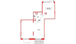 Помещение в ЖК Аквилон All in 3.0, 98 м², 1 этаж