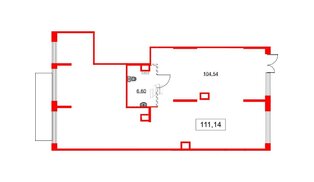 Помещение в ЖК Аквилон All in 3.0, 111.14 м², 1 этаж