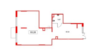 Помещение в ЖК Аквилон All in 3.0, 93.28 м², 1 этаж