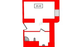 Апартаменты в ЖК Hovard Club, студия, 25.4 м², 2 этаж