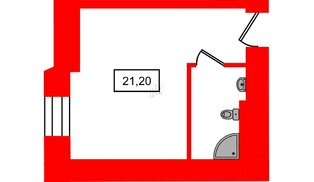 Апартаменты в ЖК Hovard Club, студия, 21.2 м², 2 этаж