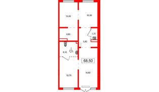 Помещение в ЖК Цветной город, 68.5 м², 1 этаж