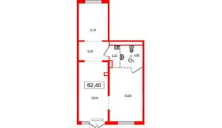 Помещение в ЖК Цветной город, 62.4 м², 1 этаж