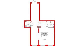 Помещение в ЖК Витебский парк, 93.7 м², 1 этаж