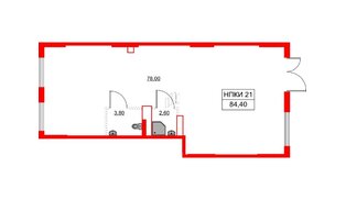 Помещение в ЖК Аэронавт, 84.4 м², 1 этаж