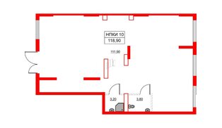 Помещение в ЖК Аэронавт, 118.9 м², 1 этаж