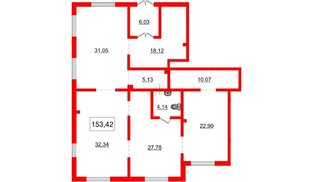 Помещение в ЖК Расцветай в Янино, 153.42 м², 1 этаж