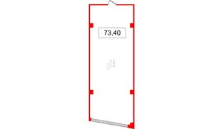 Помещение в ЖК БЦ INSIDE, 73.4 м², 5 этаж