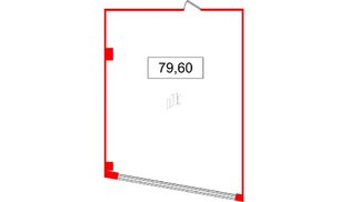 Помещение в ЖК БЦ INSIDE, 79.6 м², 5 этаж