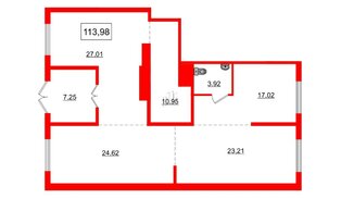 Помещение в ЖК Расцветай в Янино, 113.98 м², 1 этаж