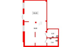 Помещение в ЖК Парусная 1, 99.8 м², 1 этаж