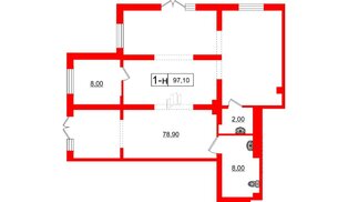 Помещение в ЖК Ржевский парк, 97.1 м², 1 этаж