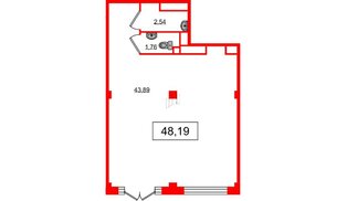 Помещение в ЖК Дубровский, 48.19 м², 1 этаж