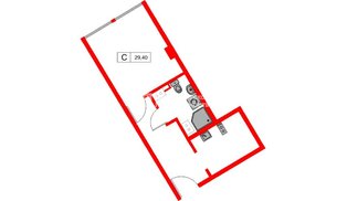 Апартаменты в ЖК Апарт-отель «МОСКО», студия, 29.4 м², 5 этаж