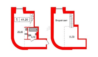 Апартаменты в ЖК Serebro Avenue Apart, студия, 41.2 м², 9 этаж