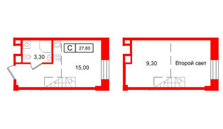 Апартаменты в ЖК Апарт-отель ФОМИН, студия, 27.6 м², 5 этаж