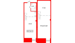 Апартаменты в ЖК Апарт-отель ФОМИН, студия, 62.1 м², 1 этаж