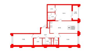 Квартира в ЖК Ассамблея, 3 комнатная, 105.08 м², 8 этаж