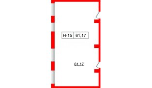 Помещение в ЖК Айди Политех, 61.17 м², 2 этаж