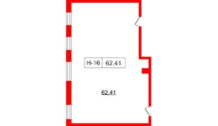 Помещение в ЖК Айди Политех, 62.41 м², 2 этаж