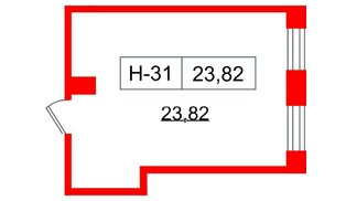 Помещение в ЖК Айди Политех, 23.82 м², 2 этаж