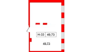 Помещение в ЖК Айди Политех, 49.73 м², 2 этаж