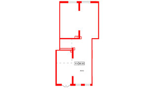 Помещение в ЖК Октябрьская набережная, 89.8 м², 1 этаж