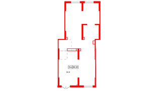 Помещение в ЖК Октябрьская набережная, 89.3 м², 1 этаж