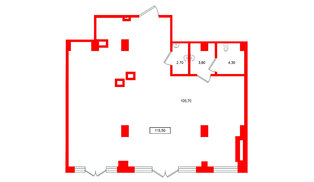 Помещение в ЖК Европейский парк, 116.5 м², 2 этаж