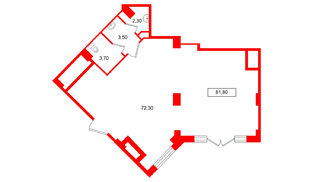 Помещение в ЖК Европейский парк, 81.8 м², 2 этаж