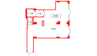 Помещение в ЖК Европейский парк, 85.9 м², 2 этаж