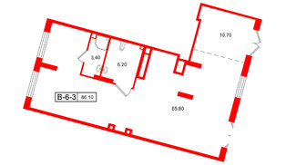 Помещение в ЖК Ягодное Река Парк, 86.1 м², 1 этаж