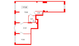 Помещение в ЖК Цивилизация на Неве, 117.22 м², 1 этаж