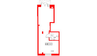 Помещение в ЖК Город спутник Южный., 57.61 м², 1 этаж