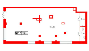 Помещение в ЖК Парадный ансамбль, 110.74 м², 1 этаж